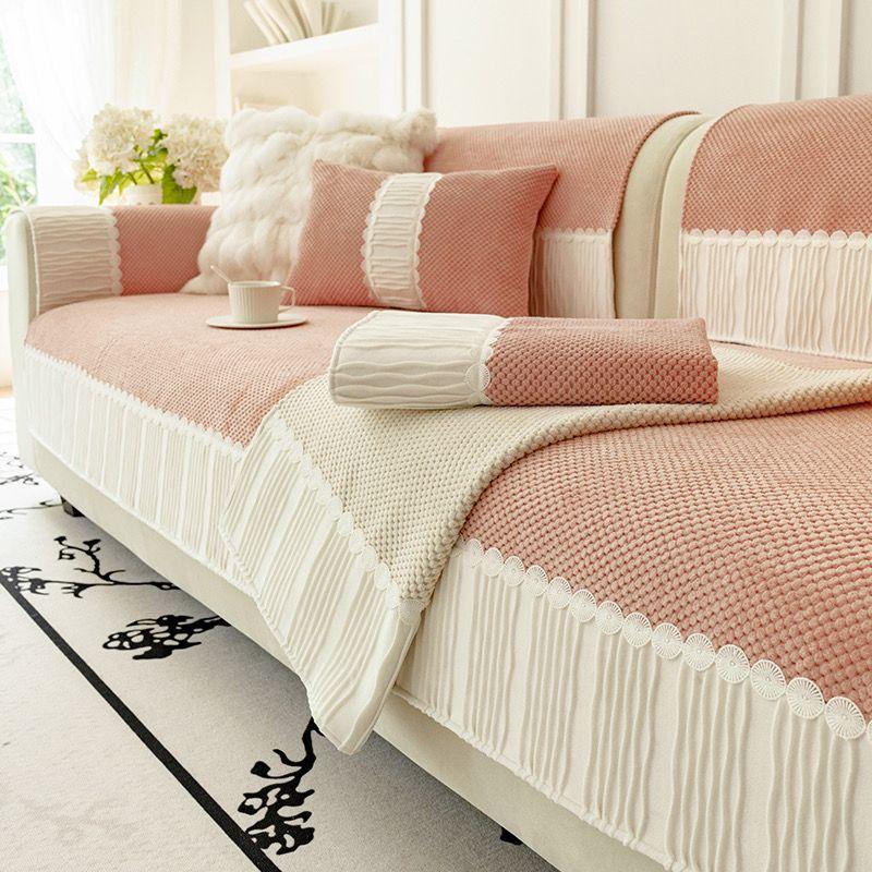 New French Cream Sofa Cushion Four Seasons Universal Cover Cloth Cushion Sofa Cover