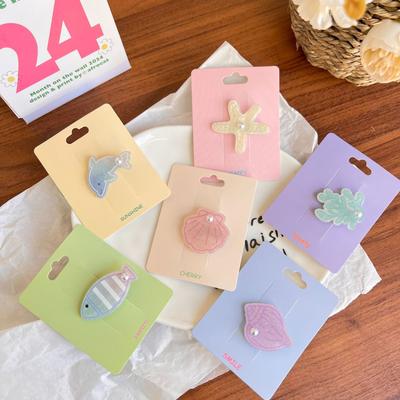 Roztomilý barevný zvířecí sponka do vlasů Módní ryba mušle delfín ofina boční sponka perlové malé sponky kreslené sponky denní ozdoba do vlasů