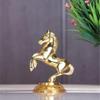Golden Finish Jumping Horse Metal Statue for Wealth, Income and Bright Future & Feng Shui & Vastu (8.5 X 6.5 X 12 Cm, Gold)
