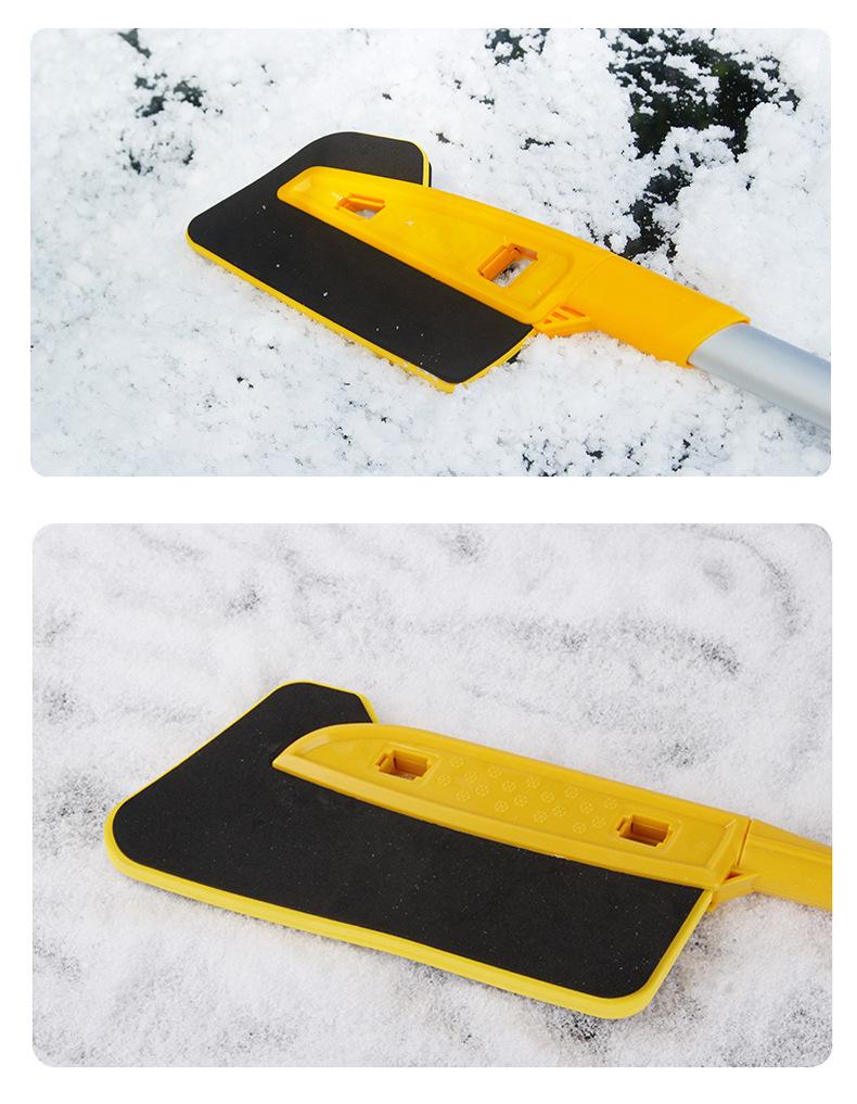 Retractable 2-in-1 Car Snow Shovel & Paint-Safe, Wear-Resistant EVA Brush