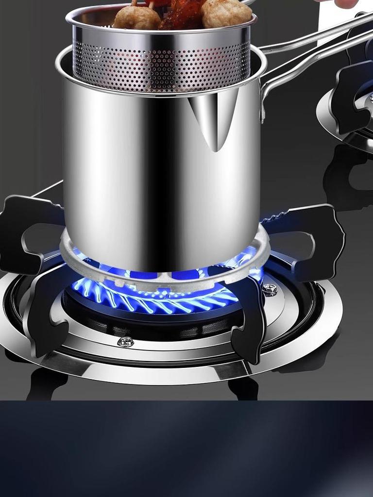 Mini-Edelstahl-Bratpfanne ohne Beschichtung mit Sieb für Induktionsherde