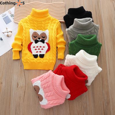 Maglioni per bambini Autunno e inverno Maglione dolcevita a maniche lunghe per ragazzi e ragazze con motivo a cartoni animati