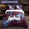 West Ham United Calcio Set Biancheria da Letto 3 Pezzi Morbido Set Copripiumino con Federe Set Decorazione Camera da Letto per la Casa