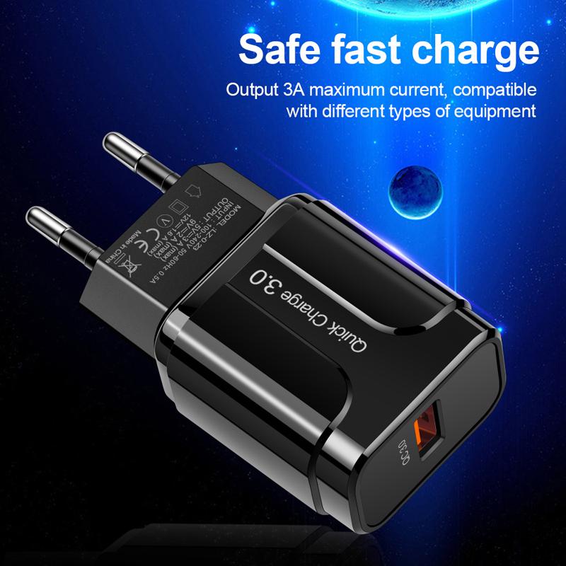 18w Quick Charger 3.0 USB Charger Type C Cable For OPPO A93 A83 A73 A53 A32 A72 A91 A92S Realme F17 7 6 5 Pro USB C Fast Charger