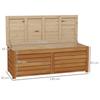 Outdoor Garden Storage Chest 176L In Wood with Handle, Dim. 130L X 50W X 45H Cm