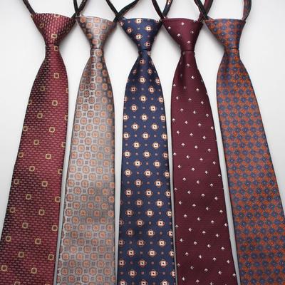 Vestido Profissional Poliéster Zíper Gravata Masculina Negócios Fio Casamento Noivo Padrinho Gravata de 8cm