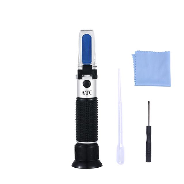Handheld Alcohol Refractometer Meter Beer Liquor Range 0-80%  ATC Spirits Tester Meter Wine Content Tester Box Optional