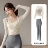 Yoga Clothes Women's Tops 1011 Spring Pilates Training Blouse Fitness Long-sleeved Sports Two-piece Set High Elastic Quick Drying