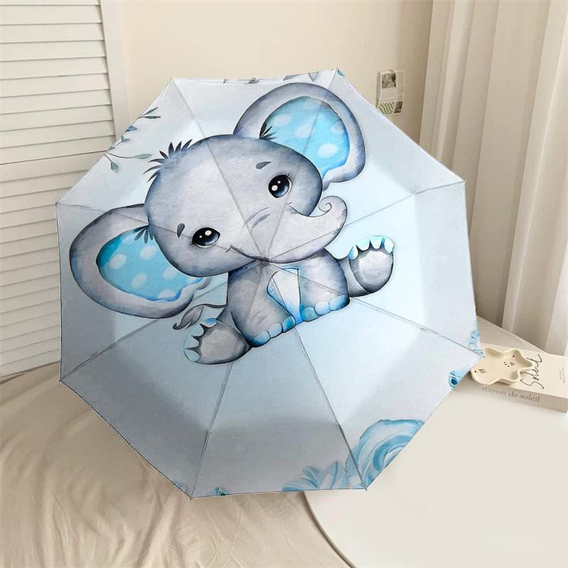 

1PC Elephant Umbrella-8-Rib Reinforced, Automatic Open, Lightweight & Durable, Fashion Accessory for Outdoor, H0318