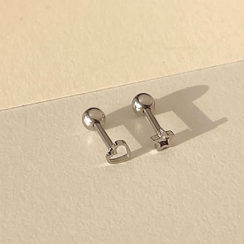 

Women s Surgical Steel Slim Star Heart Piercing (Single) heart