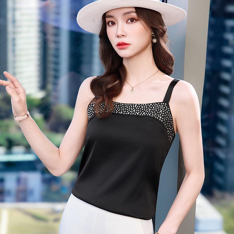 2026 Faux Silk Slim Fit Camisole Tank Top for Women - OL Professional Base Layer
