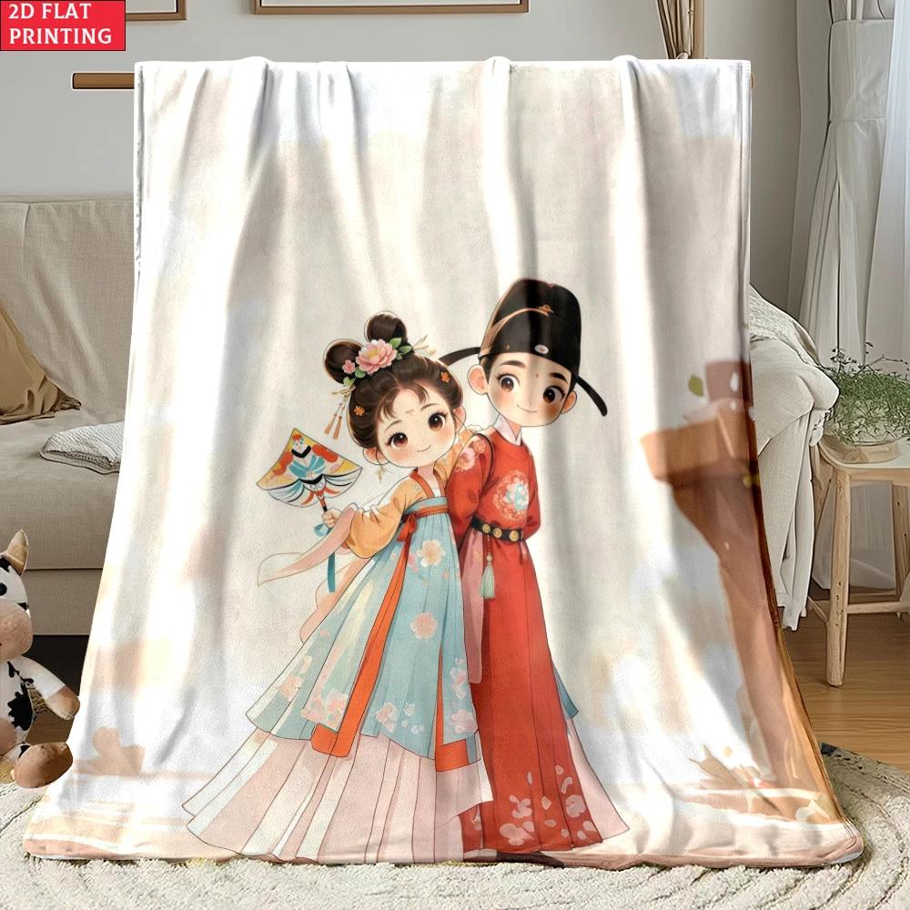 Little Couple Thin Flannel Blanket for Bedrooms,Living Rooms,Sofas Blankets,Lunch Breaks,Picnics,blankets Fluffy