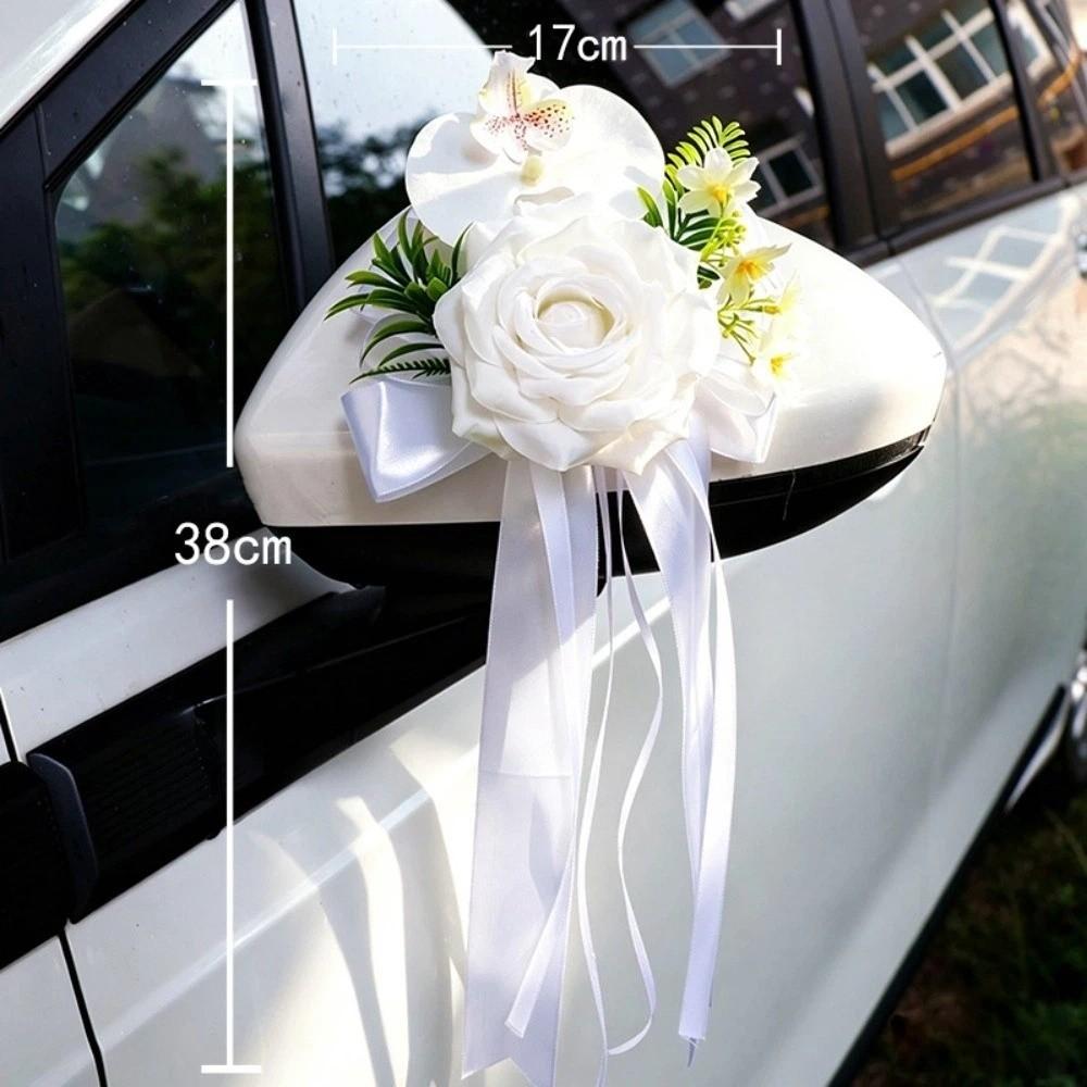 European Style Wedding Decor Ribbon Bow Car Decoration Bow Floral Ornaments  Wedding Party Layout