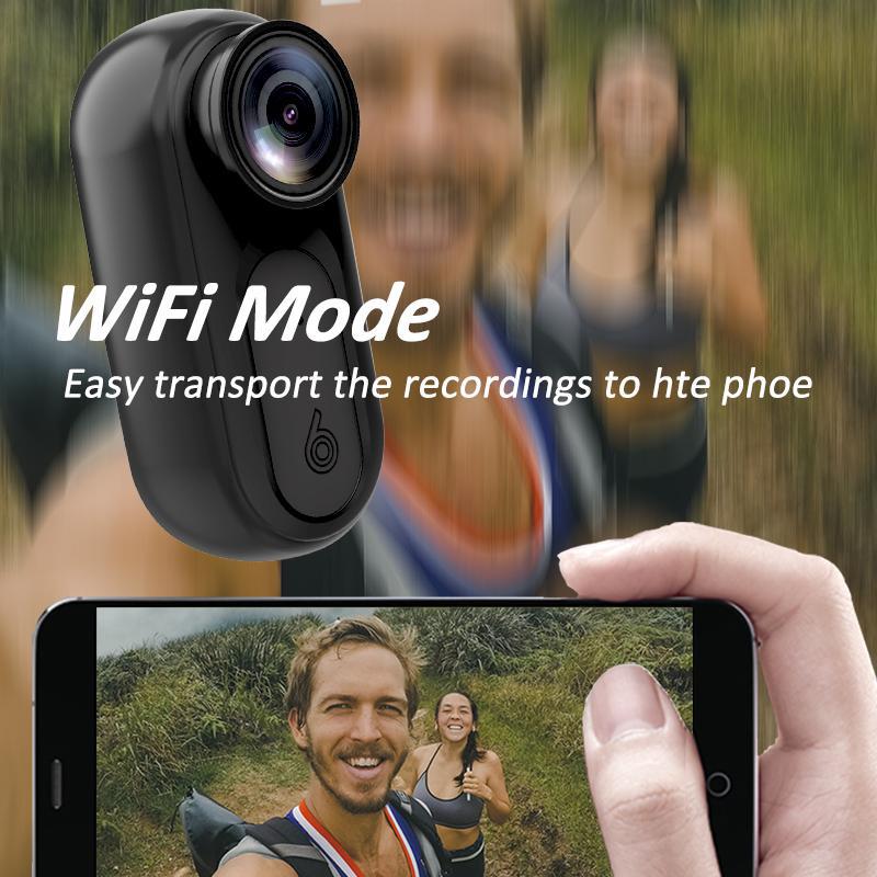 VD02 1080P Waterproof 2 meters Thumb Action Camera POV Cam Small Magnetic Body Camera Portable Vlogging Camera,Hands-Free