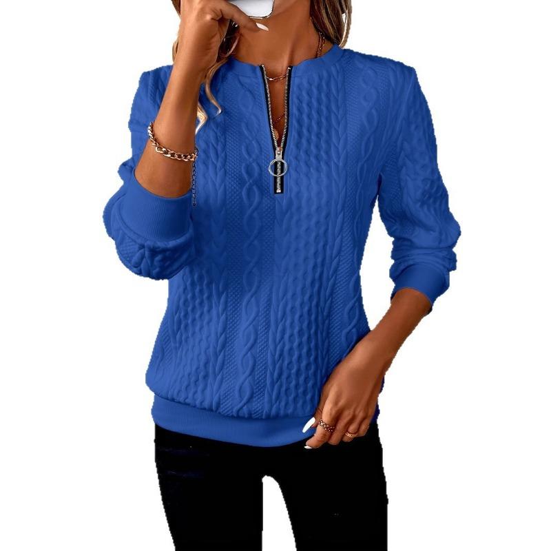 

Women s Clothing Pullover Sweatshirt Casual Zipper Hoodies S синій