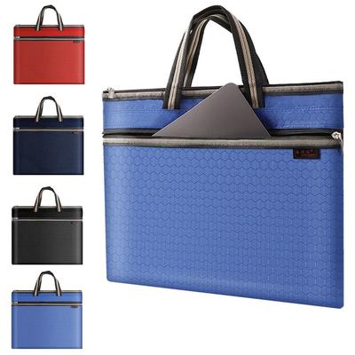 Large Capacity A4 Document Bag File Folder Oxford Cloth Portable Handle Office Briefcase Waterproof Handbag Business Package