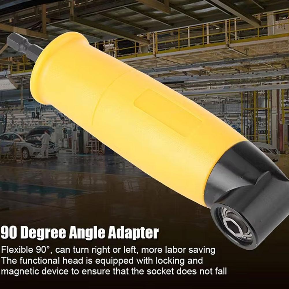 1 Stück Sechskantgriff Gelb 90 Grad Verlängertes Eckwerkzeug Rechtwinkelschraubendreher Verbindungsstange Elektrowerkzeugzubehör
