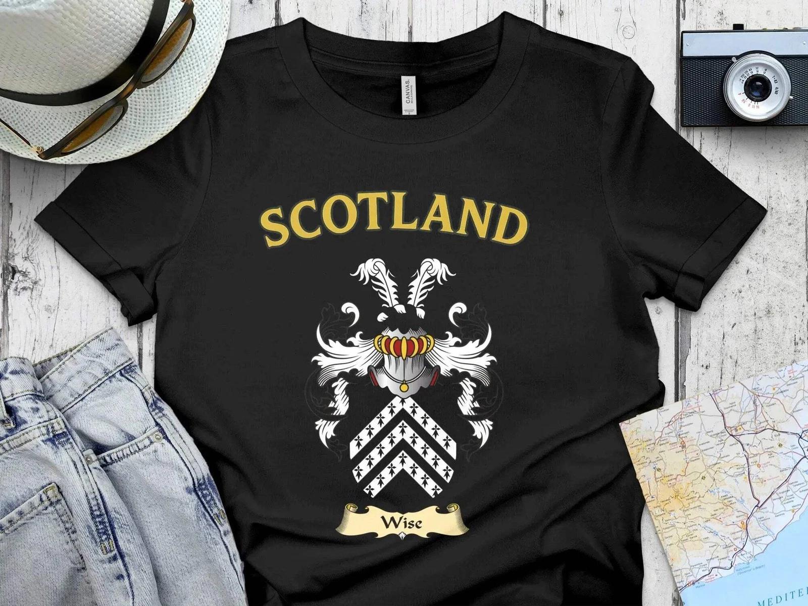 Clan Scotland Wise Family Crest Scottish Heritage T-Shirt 2XL