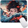 Small Mouse Pad Anime Demon Slayer Gamer Edge Stitched Standard Gaming Mousepad Travel Mouse Mat Non-Slip Office Mousemats