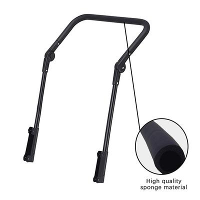 Carro Plegable Carrito Plegable Mango de Empuje Carro Vagón Equipo Negro Ligero Extensible Carrito Trolley Mango Accesorios Para Camping