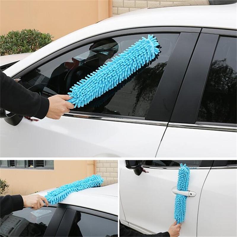 Buy Adjustable Chenille Car Feather Duster Mini Dusting Brush Household