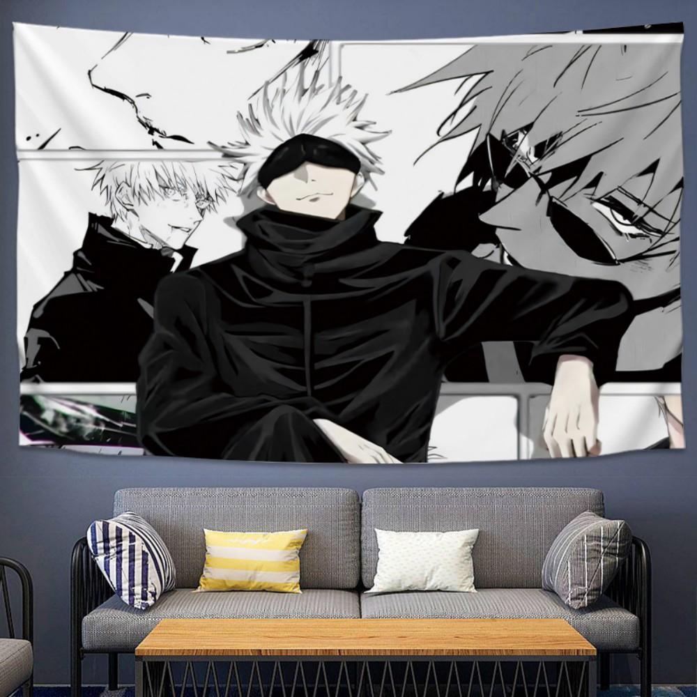 

VIKAMA 2D Anime Background Tapestry For Student Dormitory Bedside Wall Hanging Room Decoration Fabric Hanging Cloth 74x94cm(29x37in)