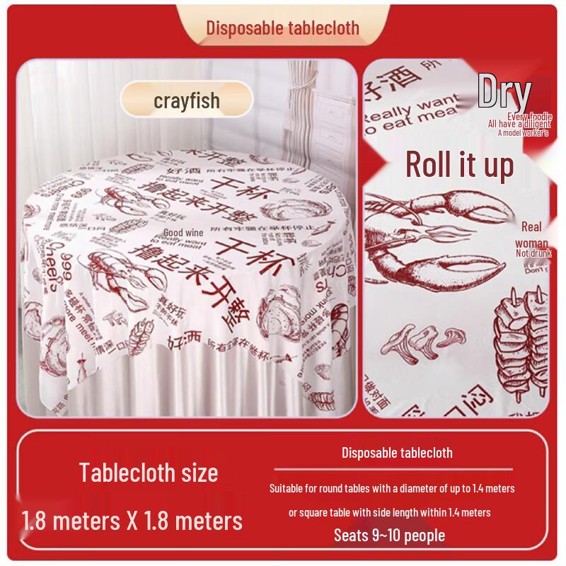 

Saintbelley Thickened Disposable Plastic Tablecloth