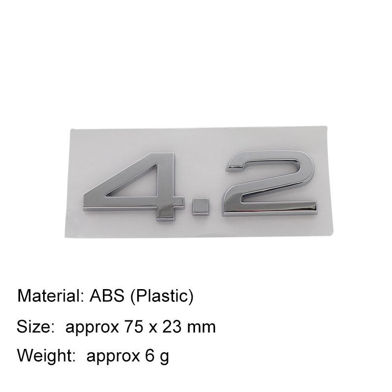 3D Premium 2.4 2.8 3.2 3.6 4.2 4.6 Logo Sticker Tail Bumper Badge Auto Rear Trunk Emblem Accessories