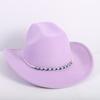 Beliebte europäische und amerikanische Mode OL-Stil einfarbiger Cowboyhut Herren und Damen High-End Zylinder Jazzhut Filzhut