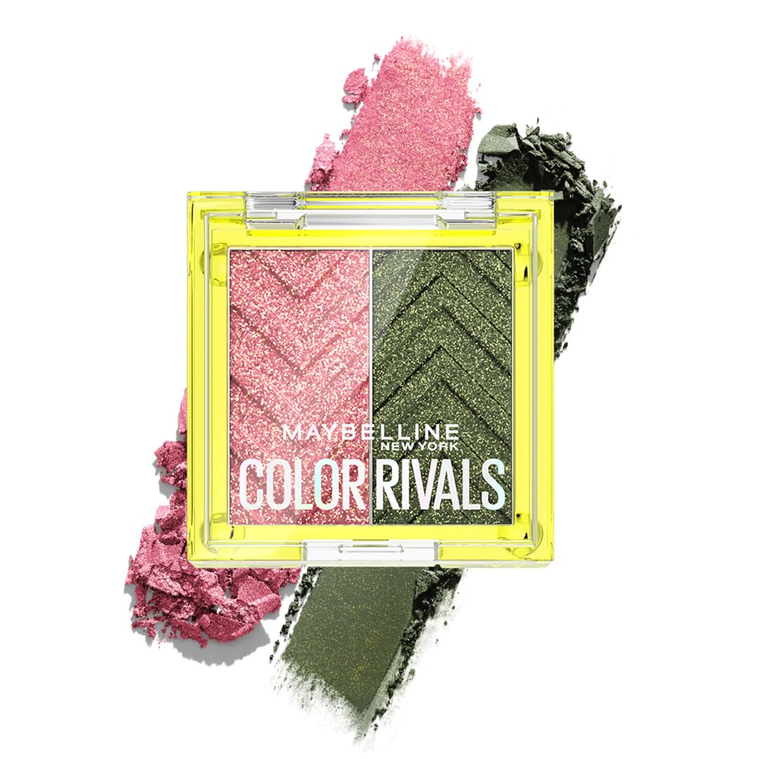 

Maybelline New York Color Rivals Pigmented Eyeshadow Palette 3g Long Lasting Waterproof Matte Shimmer Duo Urban X Wild