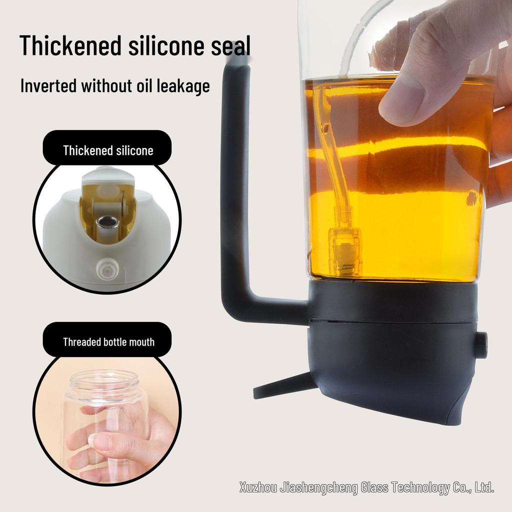 Large Capacity Leak-Proof Oil Spray & Pour Pot with Cover and Handle
