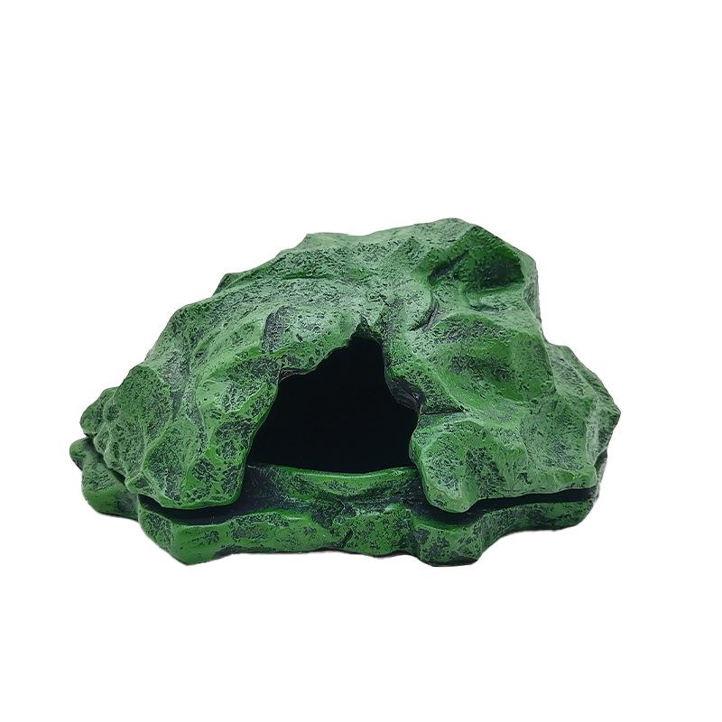 Смоляная имитация камня Укрытие для рептилий Декор для аквариума Скала-укрытие Пещера для черепах Ящериц Черепах Лягушек Рыб Гекконов as shown