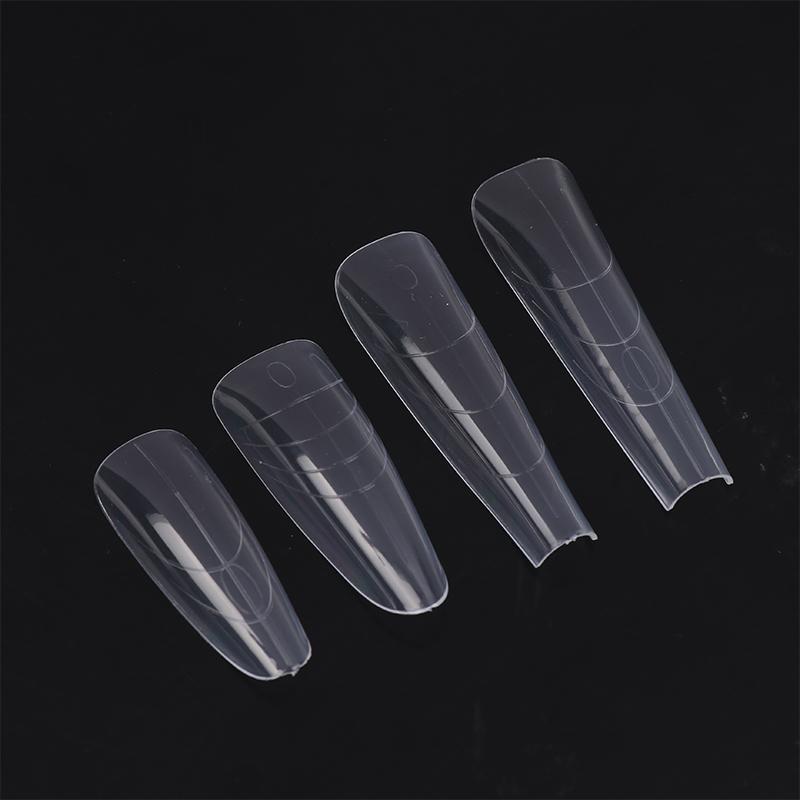 60Pcs Sandwich Nails Forms Nail Mold for Quick Nails Extension Plastic Nail Form Tools for Beginners Professionals Women
