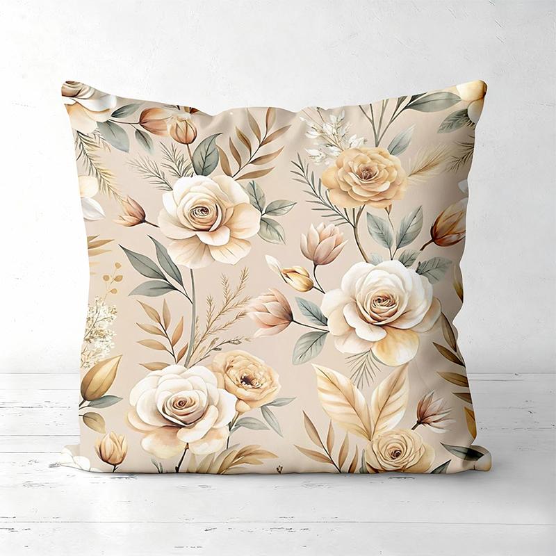 Floral Patterned Cushion Covers for Sofa Decor Polyester pillowcase, sofa decorative cushion cov Headboard Pillow
