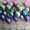 5 Pcs Glossy Metal Pearl Latex Balloons Thick Chrome Metallic Colors Air Balls Birthday Party Decor