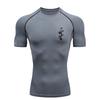 Men's Sports T-shirt Dragon Pattern  Training Fitness Compression Quick Dry Short Sleeve Athletic Tees Workout T-Shirt