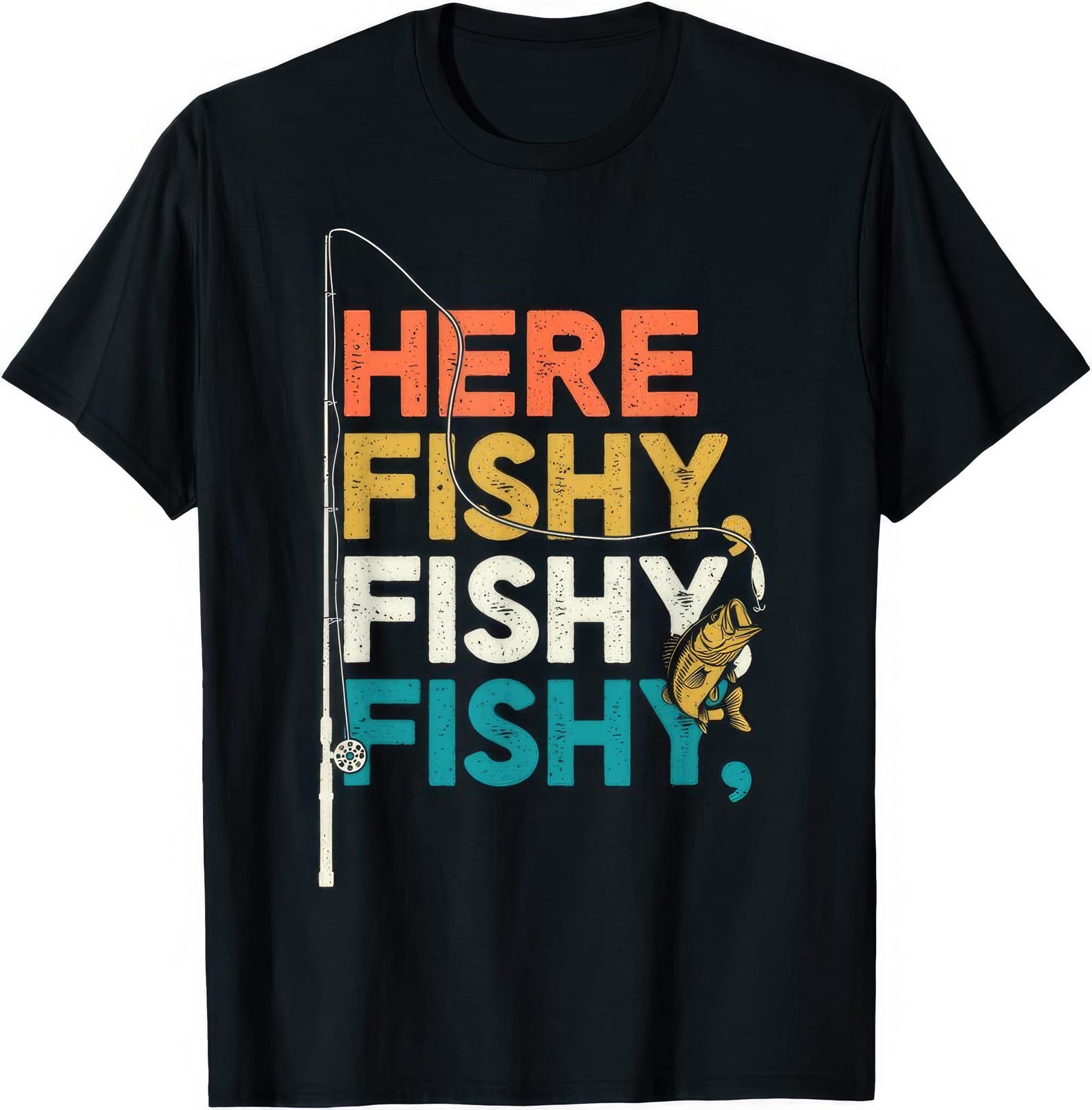 Here Fishy Fishy Fishy T shirt M