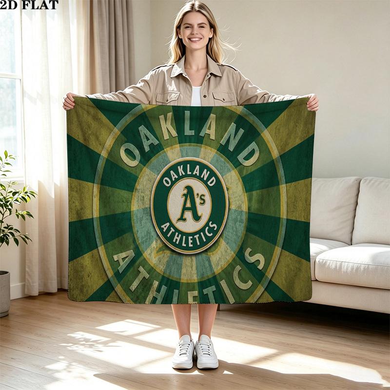 Oakland Athletics Druck Flanelldecke Hohe Qualität Warm Bequem Decke für Alle Jahreszeiten Perfekt für Geschenke Heimdekoration