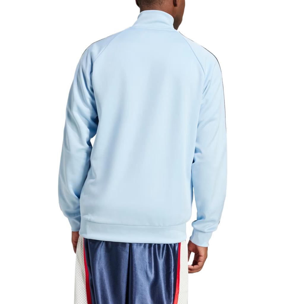 Adidas Originals The First Comfortable Versatile Fashion Skin-Friendly Solid Color Striped Jacket Men Jacket Blue JP1042