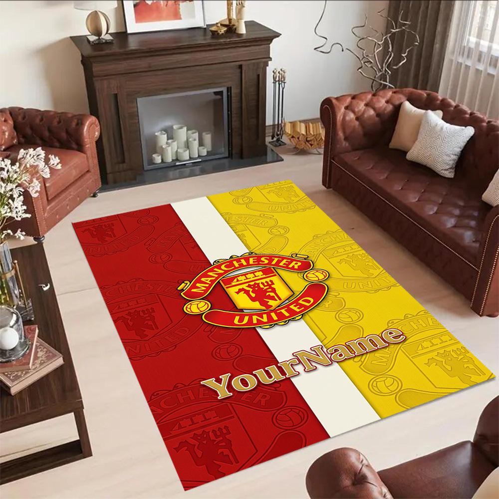 Manchester Customize Your Name Area Rug Design for Kitchen Hallway Foyer Dining Room Antislip Carpet Anime Office Decor Wedding Party Gift