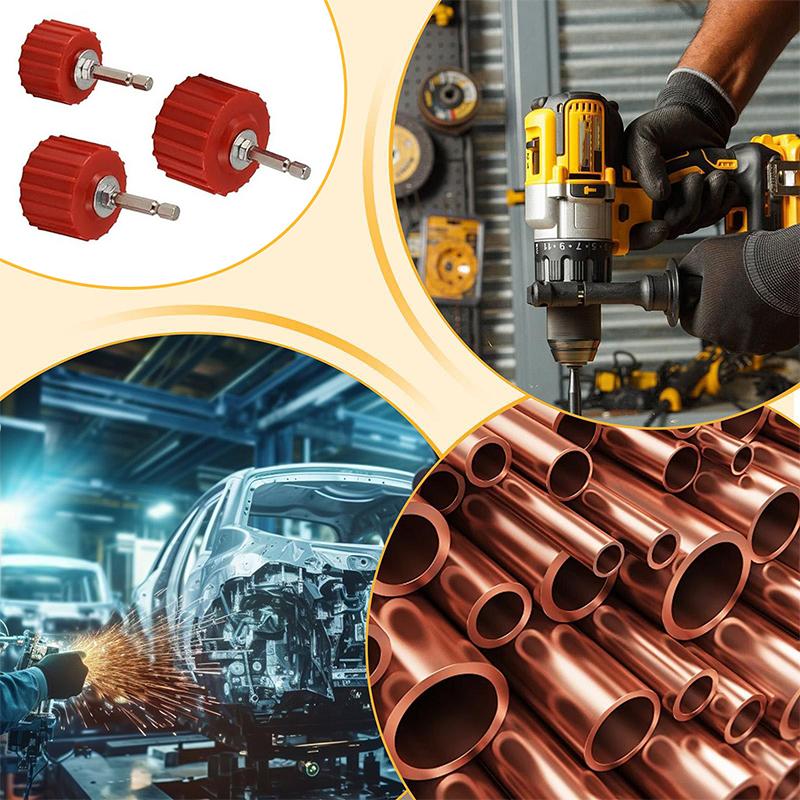 Set Curățător Țevi de Cupru Pentru Mașină de Găurit Electrică, Perie de Curățat Țevi, Curăță Țevi de Cupru, Tuburi și Fitinguri Pentru Lipire
