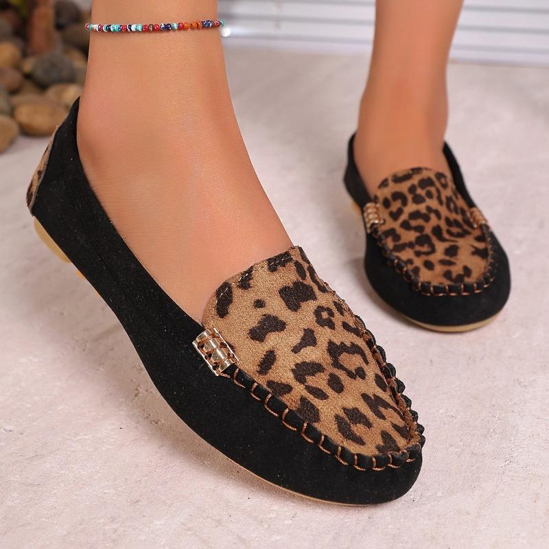 Fashion Women's Shoes 2025 Slip-on Women's Flats Fashion Leopard Print New Casual Plus Size Light Soft Bottom Best Seller Flat Shoes