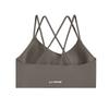 Li Ning Solid Color Sports Training Fitness Yoga Breathable Bra Women Underwear Brown YUBU006-3