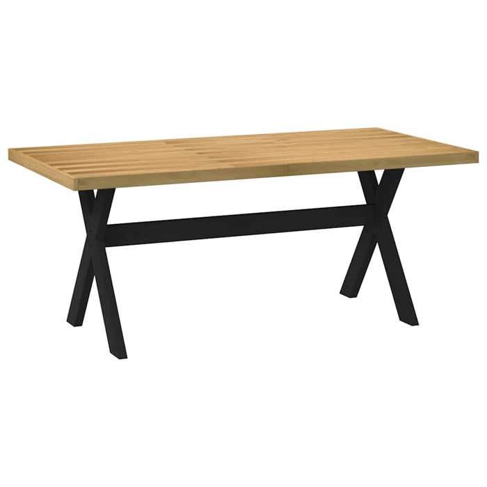 VidaXL Table à manger NOAIN pieds en forme de X 180x90x75cm massif pin, table de salle à manger, table de dîner, table de 4100046