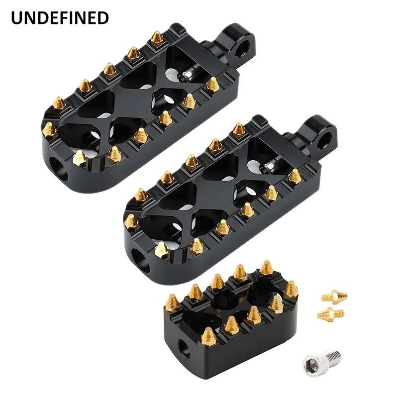 Golden MX Foot Pegs Footrest Gear Shift Brake Pedals Toe Shifter Pegs for Harley Dyna Fatboy Sportster 883 StreetBob FXDF Bobber