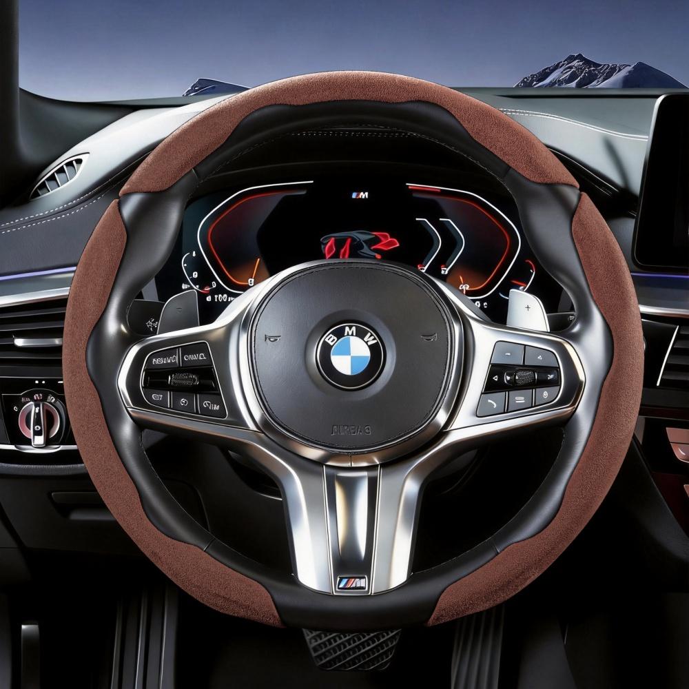 Steering wheel segmented 3pcs protective cover, fur anti slip assist, car interior, izable for multiple models