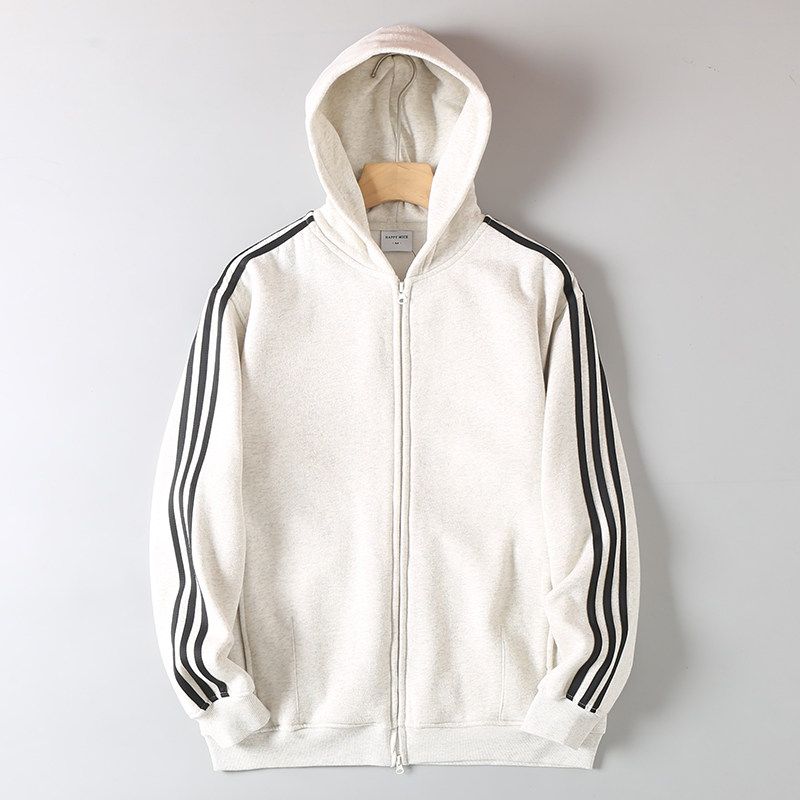 Trade Cut the Tag Off Original Order Fleece-lined Sports and Leisure Warm Hooded Cardigan Hoodie Men's Autumn and Winter Jacket Couple Outerwear