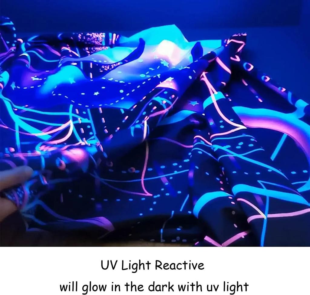 Fluorescent Tapestry Bohemian Indoor Decoration Requires Uv Light To Glow Yoga Meditation Wall Hanging Tapestry