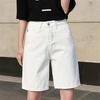 Influencer Style High-Waisted Women's Denim Shorts – Flaw-Hiding, Tummy Control, Taller & Slimmer Look, Summer Loose Straight Leg Design