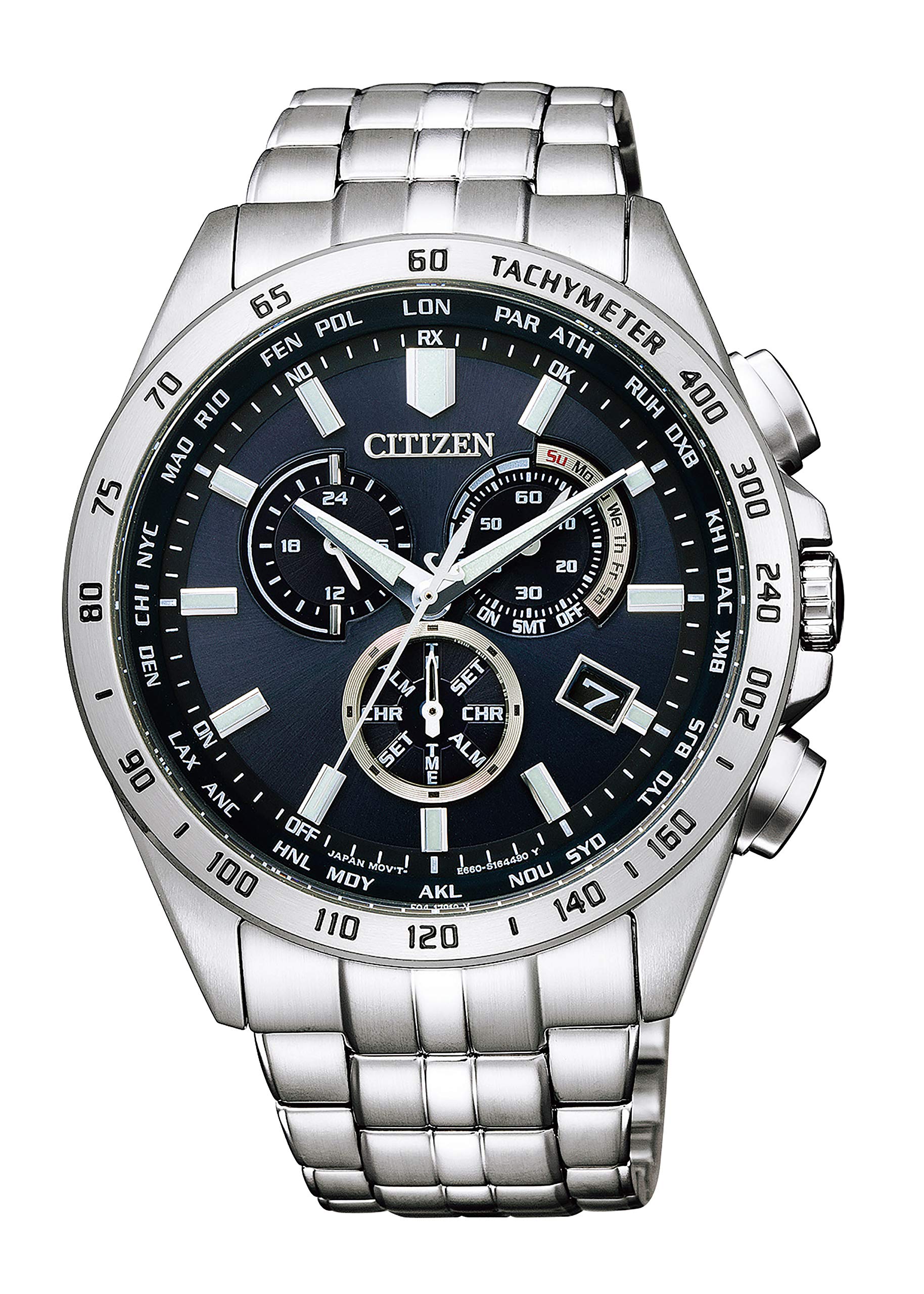 

CITIZEN Watch Citizen Solar Eco-Drive Radio-Controlled (Silver, Business, Waterproof, Men s) CB5870-91L, Gift, Radio-Controlled